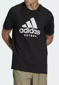 Футболка с принтом Adidas, черный