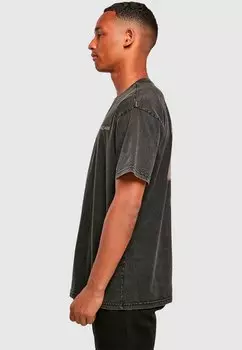 Футболка с принтом ALLES WIRD GUT ACID WASHED Merchcode, черный