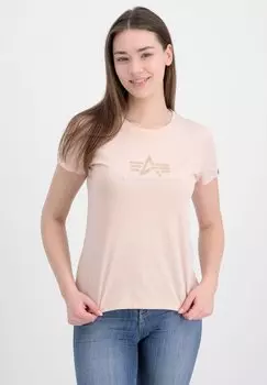 Футболка с принтом Alpha Industries, абрикос