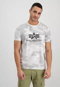 Футболка с принтом Alpha Industries, белый
