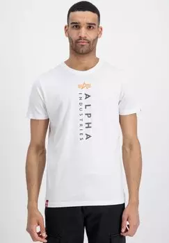 Футболка с принтом Alpha Industries, белый
