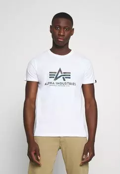 Футболка с принтом Alpha Industries, белый