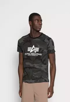 Футболка с принтом Alpha Industries, черный