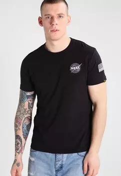 Футболка с принтом Alpha Industries, черный