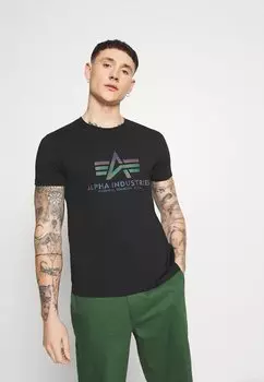 Футболка с принтом Alpha Industries, черный