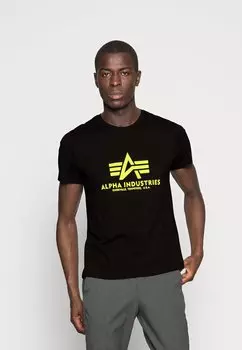 Футболка с принтом Alpha Industries, черный