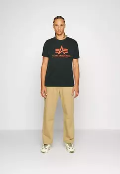 Футболка с принтом Alpha Industries, черный