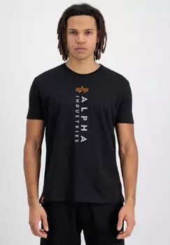 Футболка с принтом Alpha Industries, черный