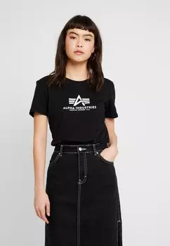 Футболка с принтом Alpha Industries, черный