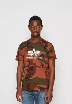 Футболка с принтом Alpha Industries, медный