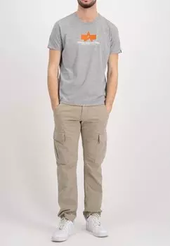 Футболка с принтом Alpha Industries, серый