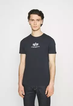 Футболка с принтом Alpha Industries, синяя