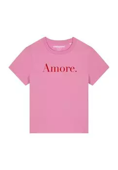 Футболка с принтом AMORE Watapparel, цвет bubble pink