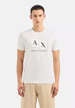 Футболка с принтом Armani Exchange, белая
