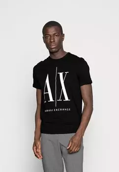 Футболка с принтом Armani Exchange, черный