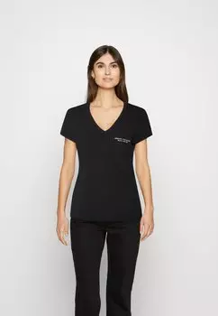 Футболка с принтом Armani Exchange, черный