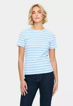Футболка с принтом ASTER SS STRIPE Saint Tropez, синий