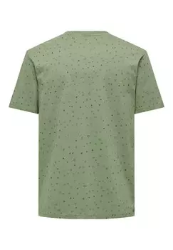 Футболка с принтом BASIC Only & Sons, цвет Mottled Dark Green