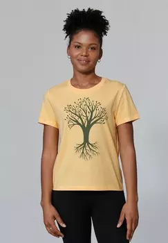 Футболка с принтом BAUM watapparel, желтый