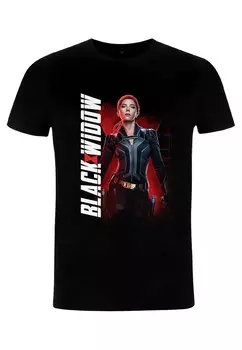 Футболка с принтом BLACK WIDOW EPIC WIDOW UNISEX Marvel, черный