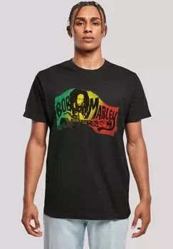 Футболка с принтом BOB MARLEY CHORDS REGGAE MUSIC BY ROCK OFF F4NT4STIC, черный