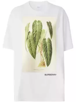 Футболка с принтом BURBERRY, белый