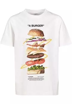 Футболка с принтом Burger Tee Mister Tee, белый
