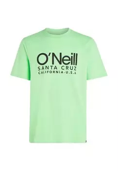 Футболка с принтом CALI ORIGINAL O'Neill, флуоресцентный зеленый