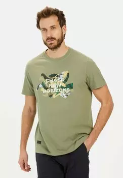 Футболка с принтом camel active, хаки