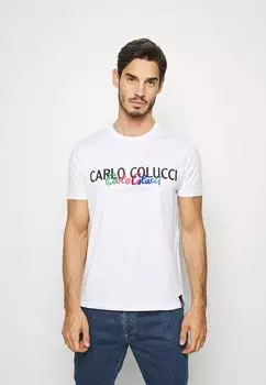 Футболка с принтом Carlo Colucci, Вайс