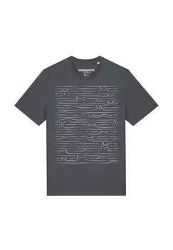 Футболка с принтом CATS watapparel, антрацит