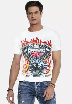 Футболка с принтом Cipo & Baxx, белый