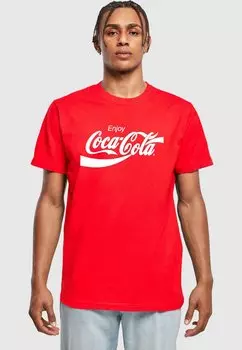 Футболка с принтом Coca Cola Logo Merchcode, цвет cityred