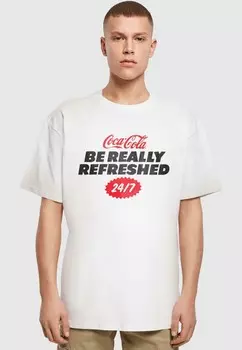 Футболка с принтом COCA COLA REFRESHED Merchcode, белый