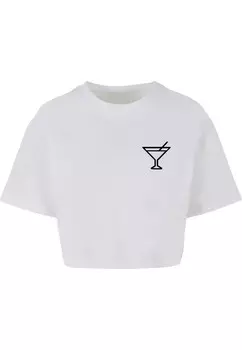 Футболка с принтом COCKTAIL Merchcode, белый