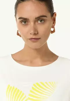 Футболка с принтом comma, белый