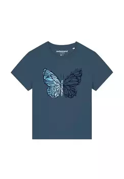 Футболка с принтом CRYSTAL watapparel, синий