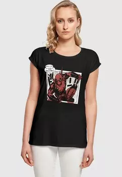 Футболка с принтом DEADPOOL TACOS BREAKTIME ABSOLUTE CULT, черный