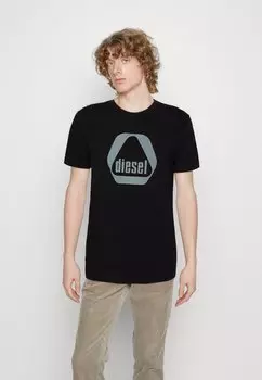 Футболка с принтом Diesel, черный