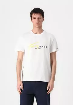 Футболка с принтом DNA TEE Tommy Jeans, молочный