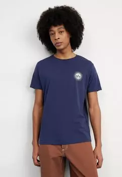 Футболка с принтом DOTED Alpha Industries, цвет ultra navy