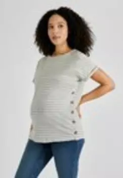 Футболка с принтом DROP SHOULDER MERNITY NURSING Jojo Maman Bb, серый