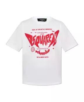 Футболка с принтом Dsquared2, белый