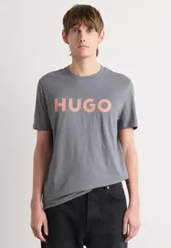 Футболка с принтом DULIVIO HUGO, серый