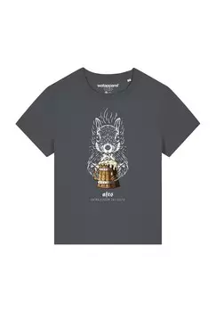 Футболка с принтом EICHHRNCHEN watapparel, антрацит