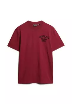 Футболка с принтом Embroidered State Athletic Logo Superdry, красный