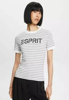 Футболка с принтом Esprit, белый