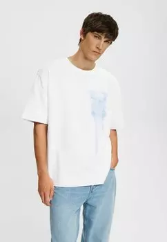 Футболка с принтом Esprit, белый