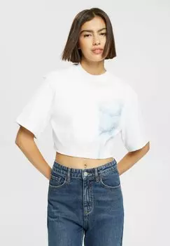 Футболка с принтом Esprit, белый