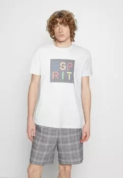 Футболка с принтом Esprit, белый